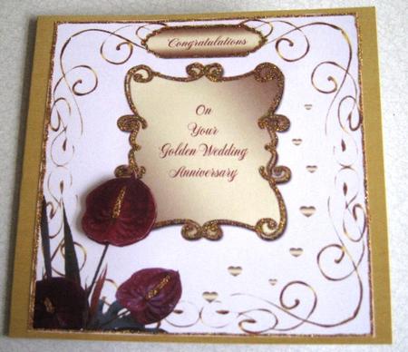 Red Calla Lilies Wedding/ Engagement Invitation Card Front by Elizabeth Boot