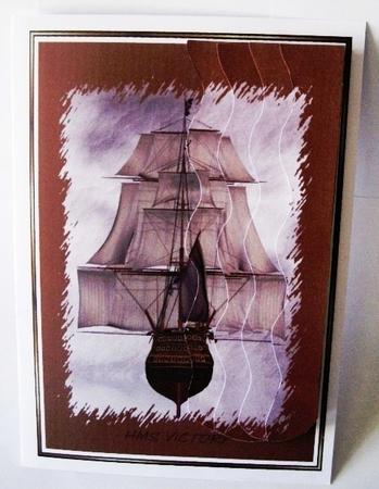 Hms Victory Ship A4 Card by Elizabeth Boot