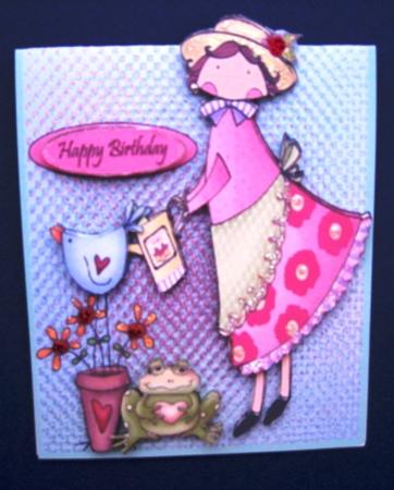 Pretty Polly in the Garden Happy Birthday and Blank for Your by Elizabeth Boot