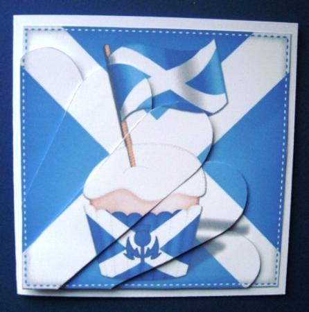 Flying the Flag Scotland Fan Pyramage Topper by Elizabeth Boot