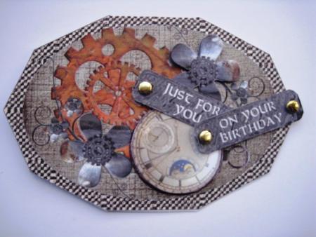 Steampunk Cut & Fold Quick Card by Elizabeth Boot