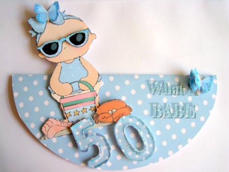 What a Babe - Age Wobble Card by Elizabeth Boot
