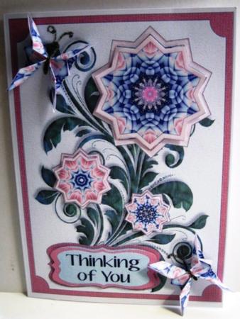 Thinking of You Tea Bag Tile Bouquet by Elizabeth Boot