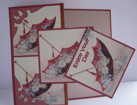 April Showers Fold Back Card + Toppers by Elizabeth Boot