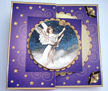 Christmas Angel Fold Back in Purple by Elizabeth Boot