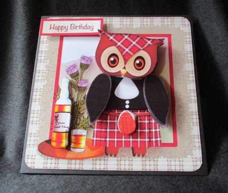 Wee McOwl - Decoupage Card Mini Kit by Lizzie Hartwell