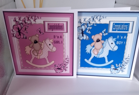 2 new baby toppers boy or girl by Lizzie Hartwell