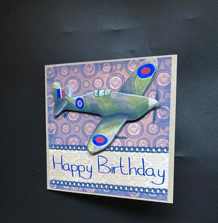 6x6  Birthday  Enthusiast Plane flying. by Lizzie Hartwell