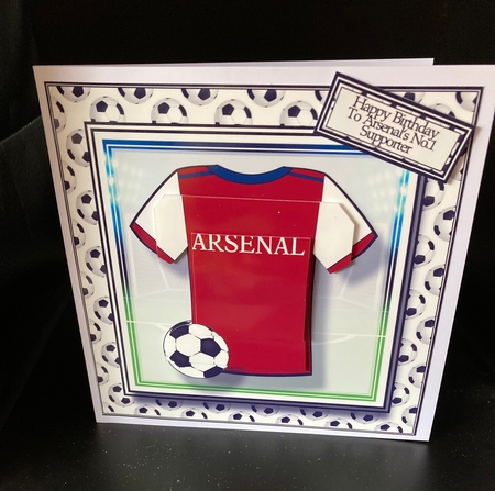 8x8 NEW HOME KIT Arsenal Football Mini Pyramage Kit - x4 A4 sheets  by Lizzie Hartwell