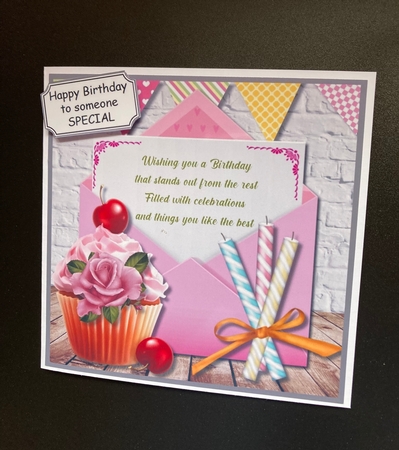 Birthday Celebrations card topper by Lizzie Hartwell