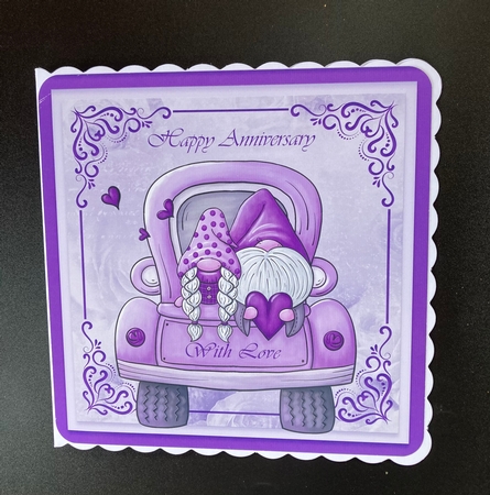 Anniversary Love Gnomes Purple by Lizzie Hartwell