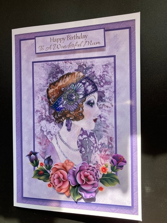 A5 1920s Flapper Lady Mini Kit by Lizzie Hartwell
