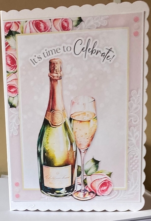 Its time to Celebrate! Champagne and Rose A5 No.4 by Lizzie Hartwell