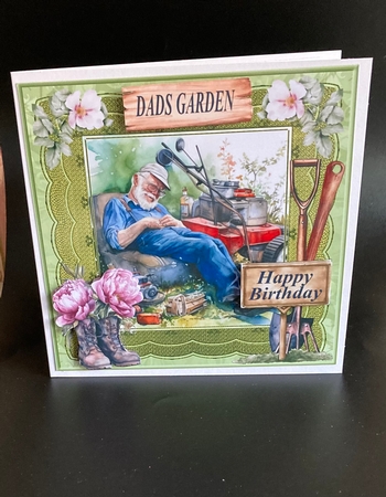 Male garden themed card front 1 by Lizzie Hartwell
