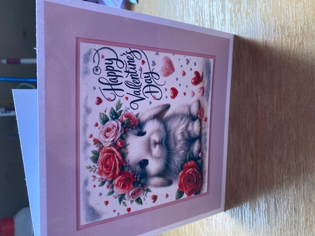Valentines day Cute Rabbit by Lizzie Hartwell