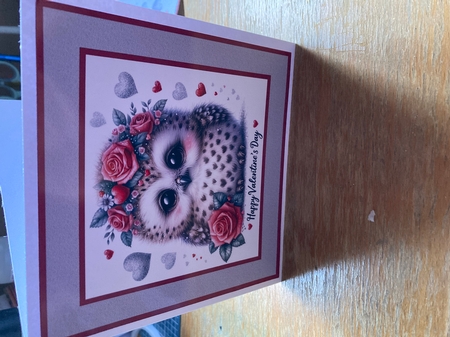 Valentines day Cute Owl by Lizzie Hartwell