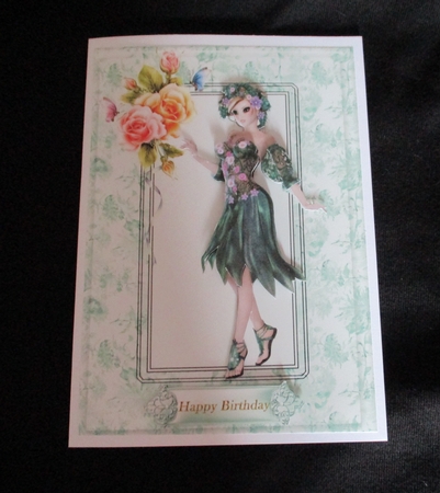 Lady with Roses and Butterflies by Lizzie Hartwell
