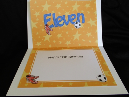 11th Birthday Football 5x7 Insert by Lizzie Hartwell