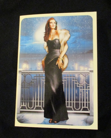 Art Deco Lady Pearl Christmas (black) by Lizzie Hartwell