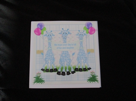 Jungle Giraffe Decoupage Topper by Lizzie Hartwell