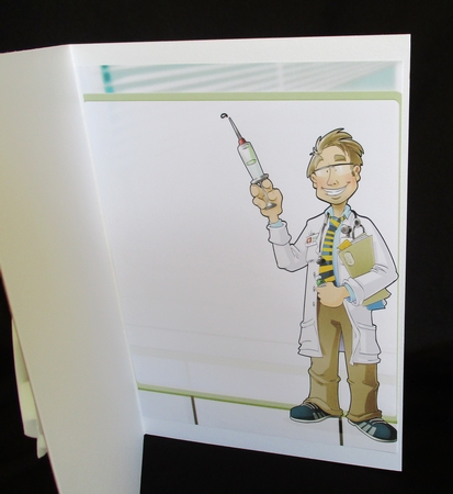 Vet Dude Great Dane 8x8 Quick Card Insert by Lizzie Hartwell