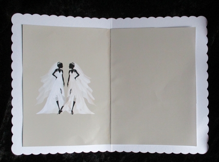 Insert for Silhouette Bride Wedding Card by Lizzie Hartwell
