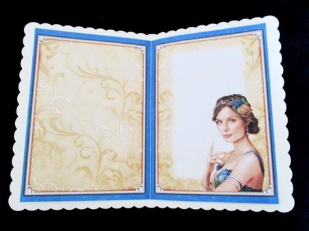 Art Deco Lady Athena Dark Blue Insert by Lizzie Hartwell
