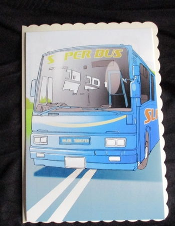 Blue Bus Scene by Lizzie Hartwell