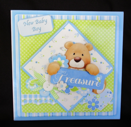 Baby Boy Bear - Diamond Panel Card Mini Kit by Lizzie Hartwell