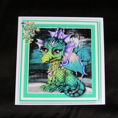 Beautiful Green  Dragon by Lizzie Hartwell