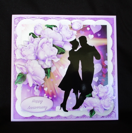 Anniversary Dance Decoupage Card Front by Lizzie Hartwell