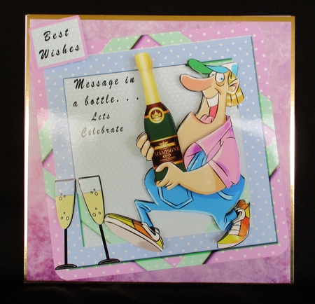 Message In A Bottle - decoupage by Lizzie Hartwell