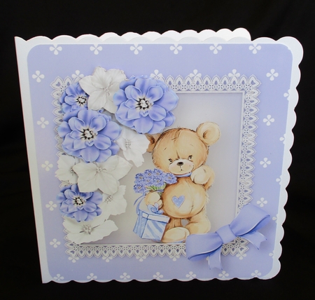 A Gift for You Decoupage Card Front by Lizzie Hartwell