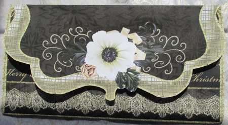 Holiday Black and Gold Gift Voucher 3 by Lizzie Hartwell