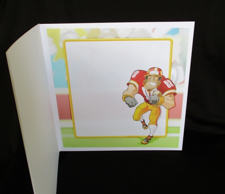 American Football Dude (Red and Yellow) 8x8 Insert by Lizzie Hartwell