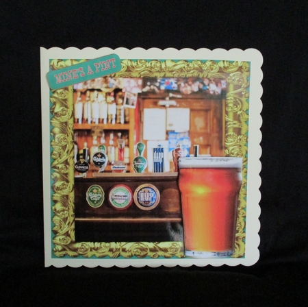 MINES A PINT PUB FATHERS DAY - BIRTHDAY  by Lizzie Hartwell