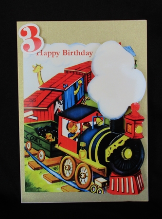 Birthday Train - Decoupage Card by Lizzie Hartwell