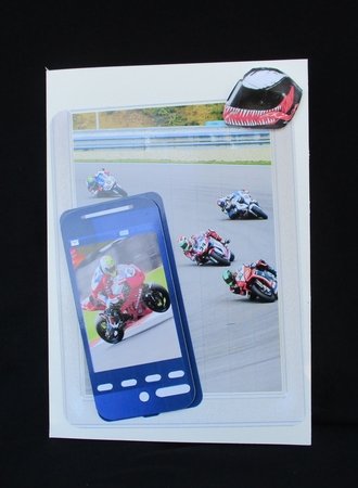 RICH Motorcycle Racing Phone card by Lizzie Hartwell
