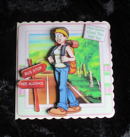 HIKING HUMOUR 7.5 Decoupage & Insert Mini Kit by Lizzie Hartwell