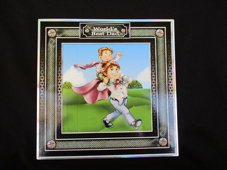 The Worlds Best Father  8x8 by Lizzie Hartwell