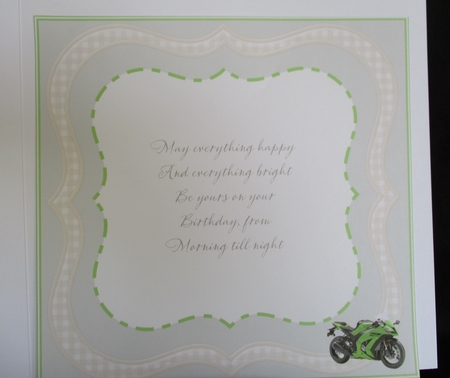 KING OF THE ROAD 2 INSERT HAVE AN AMAZING DAY MOTORBIKE BIRTHDAY by Lizzie Hartwell