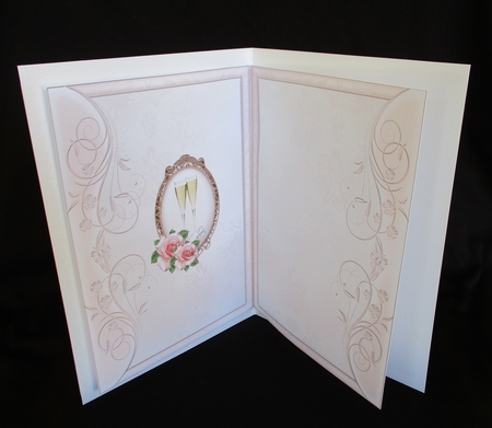 Pink Border Edge 1st Anniversary Card by Lizzie Hartwell