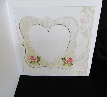 Heart & Roses 2nd Anniversary Card Insert by Lizzie Hartwell