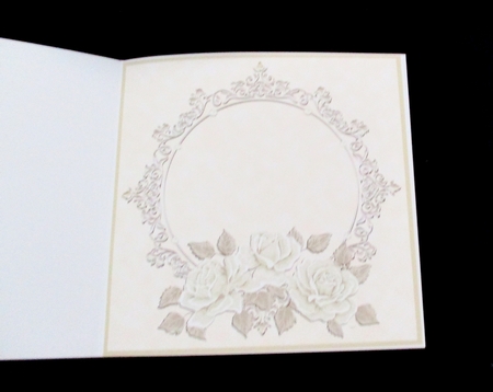 Rose Frame 4th Anniversary Card Insert by Lizzie Hartwell