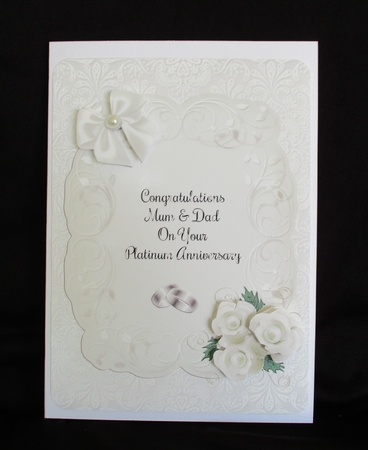 White Roses & Rings Platinum Anniversary - Mum & Dad by Lizzie Hartwell