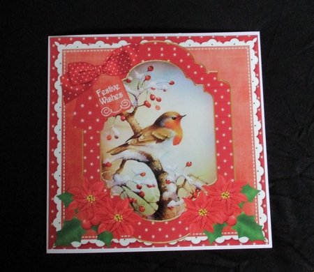 Red Robin Festive Wishes 8in Step by Step by Lizzie Hartwell