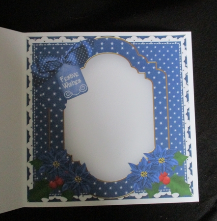 Winter Lady Festive Wishes 8x8inch Fancy Insert Panel by Lizzie Hartwell