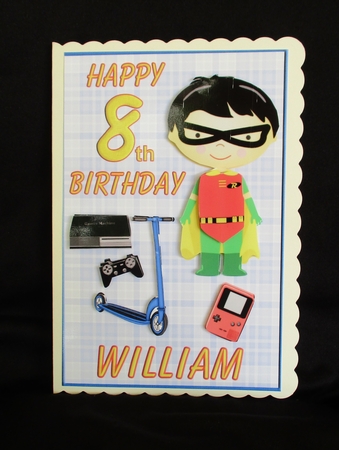 Happy Birthday William Decoupage Topper by Lizzie Hartwell