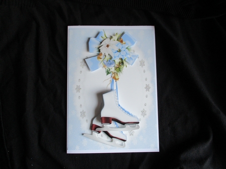 ice skates blue Christmas mini kit by Lizzie Hartwell