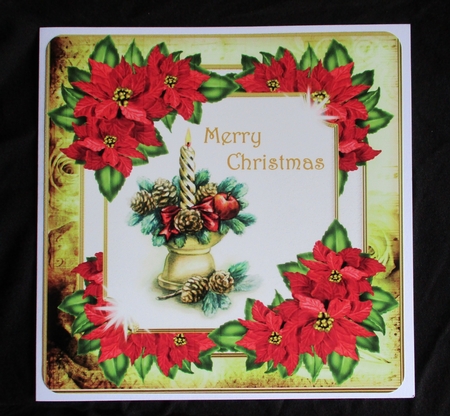 Red Poinsettias quick card by Lizzie Hartwell